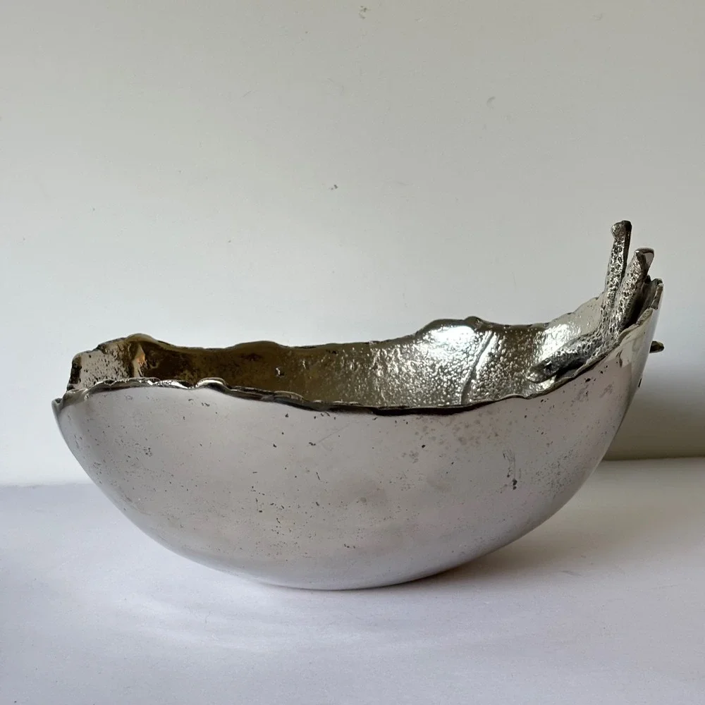Mariposa Large Starfish Serving Salad Bowl Nautical Coastal‎ Decor Aluminum New